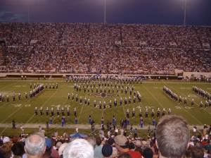 Jackson State's "Sonic Boom of the South" performs at halftime of a Saints vs. Colts NFL preseason game played in Jackson in 2006. The Saints training camp moved to Jackson for two seasons following Katrina. (Photo: Dylan McLemore)